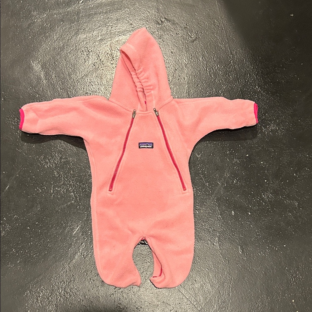 Patagonia Fleece Pink Footie Bunting - Newborn
